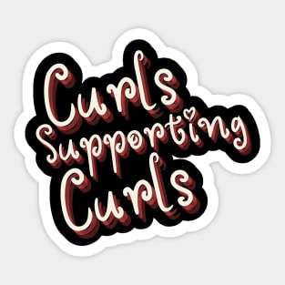 Curls Supporting Curls v14 Sticker